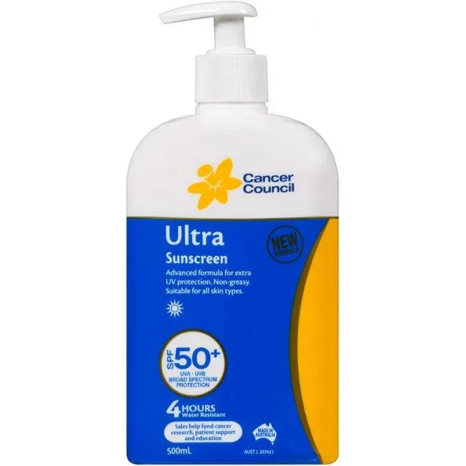 Cancer Council Ultra Sunscreen SPF50  500mL