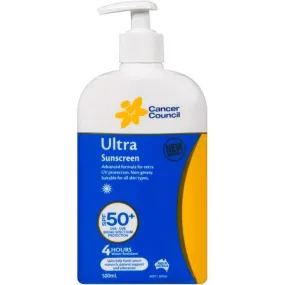 Cancer Council Ultra Sunscreen SPF50  500mL