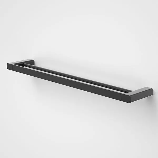 Caroma Luna Double Towel Rail Black 630mm