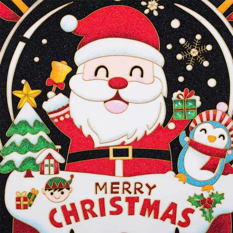 Christmas Cloisonné Enamel DIY Kit – Festive Sand Painting Gift for Handmade Decorations