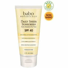Daily Sheer Sunscreen 1.7 fl oz By Babo Botanicals