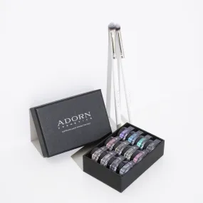Discover Adorn 12 Piece Mini Eye Shadow Gift Set   2 Brushes