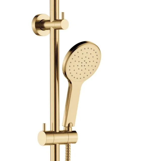 Fienza Kaya Twin Rail Shower Urban Brass