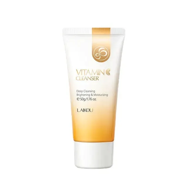 Laikou Brightening Vitamin C Facial Cleanser 50g for Revitalized Complexion and Deep Cleaning