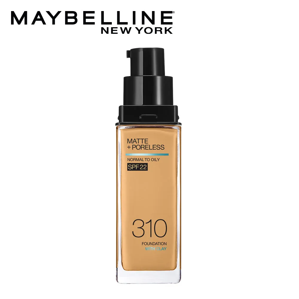 Maybelline New York Fit Me Matte   Poreless Liquid Foundation, 310 Sun Beige | Matte Foundation | Oil Control Foundation | Foundation With SPF, 30 ml
