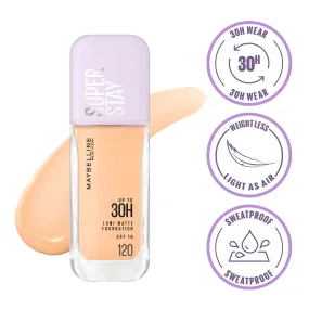 Maybelline New York Super Stay Lumi-Matte Liquid Foundation 30H Longwear yet Light-As-Air, 120, 35ml