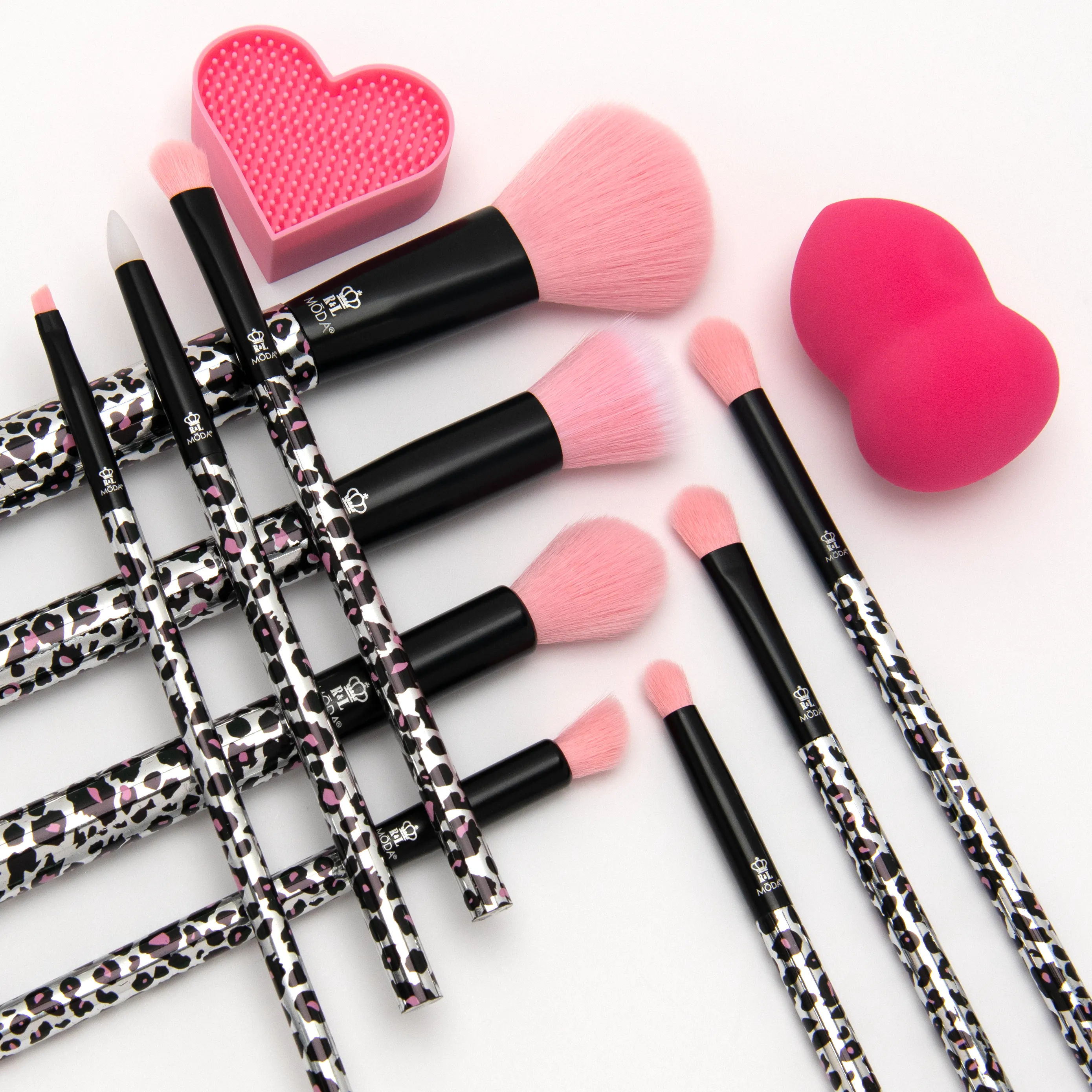 MŌDA® Brush Lovely Leopard Full Face 12pc Kit
