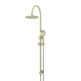 Meir Gooseneck Shower Set with 200mm Rose, Three-Function Hand Shower Tiger Bronze