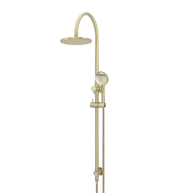 Meir Gooseneck Shower Set with 200mm Rose, Three-Function Hand Shower Tiger Bronze