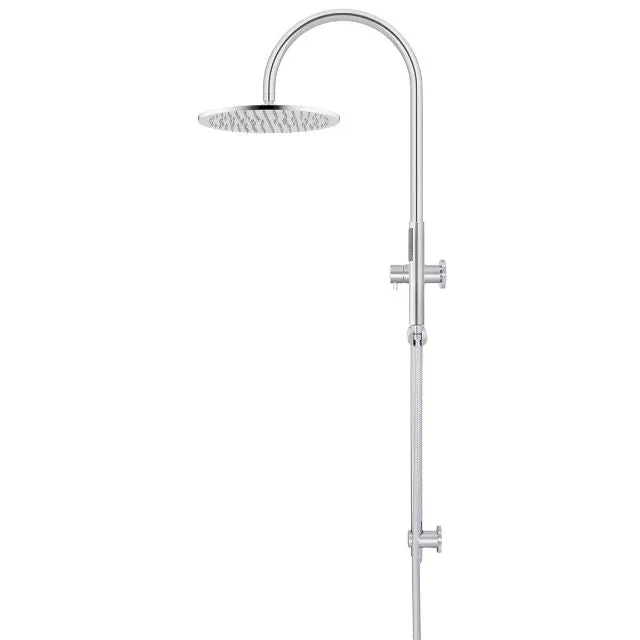 Meir Gooseneck Shower Set with 300mm rose, Single-Function Hand Shower Chrome