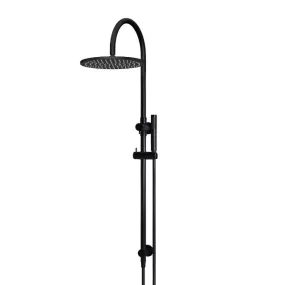 Meir Gooseneck Shower Set with 300mm rose, Single-Function Hand Shower Matte Black