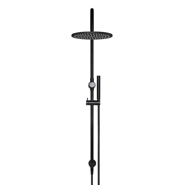 Meir Gooseneck Shower Set with 300mm rose, Single-Function Hand Shower Matte Black