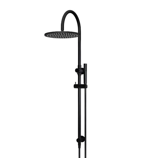 Meir Gooseneck Shower Set with 300mm rose, Single-Function Hand Shower Matte Black