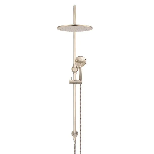 Meir Gooseneck Shower Set with 300mm rose, Three-Function Hand Shower Champagne