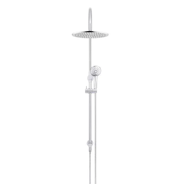 Meir Gooseneck Shower Set with 300mm rose, Three-Function Hand Shower Chrome