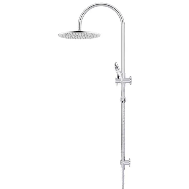 Meir Gooseneck Shower Set with 300mm rose, Three-Function Hand Shower Chrome