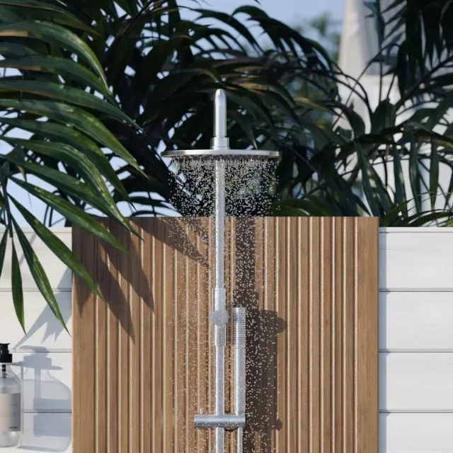 Meir Outdoor Combination Shower Rail 200mm 316 Stainless Steel