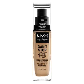 NYX - Can't Stop Won't Stop 24HR Full Coverage Foundation Beige - 1 fl oz (30 ml)