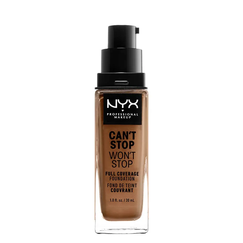 NYX - Can't Stop Won't Stop 24HR Full Coverage Foundation Mahogany - 1 fl oz (30 ml)