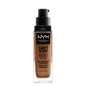 NYX - Can't Stop Won't Stop 24HR Full Coverage Foundation Mahogany - 1 fl oz (30 ml)