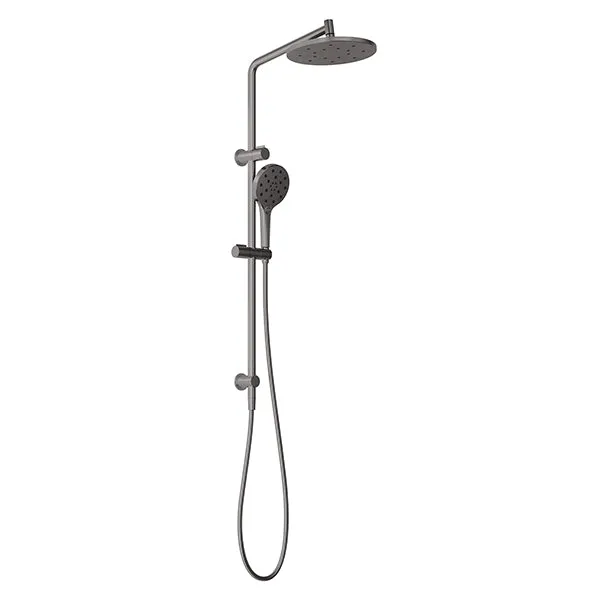 Phoenix Tapware Ormond Twin Rail Shower Brushed Carbon