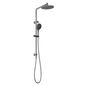 Phoenix Tapware Ormond Twin Rail Shower Brushed Carbon
