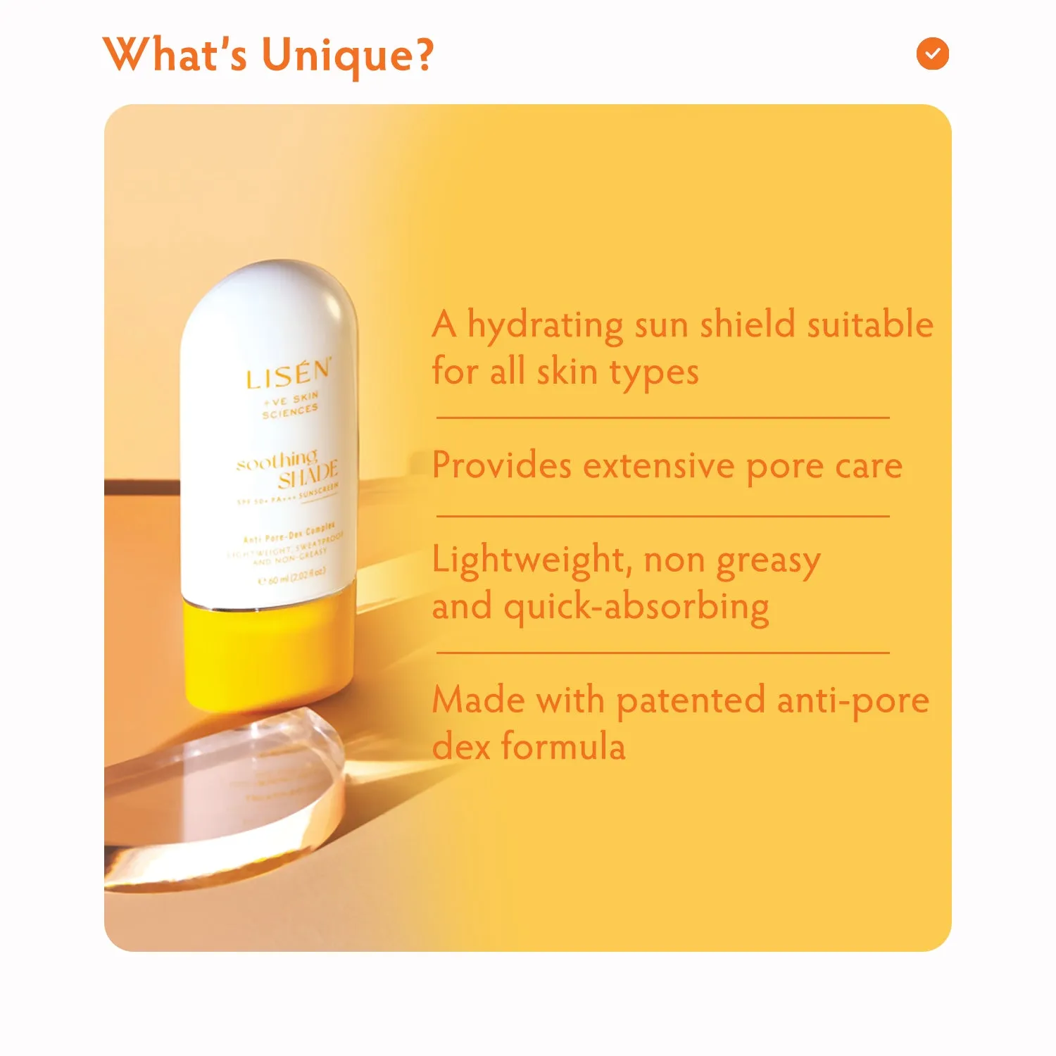 Soothing Shade Sunscreen with SPF 50  PA    & CICA