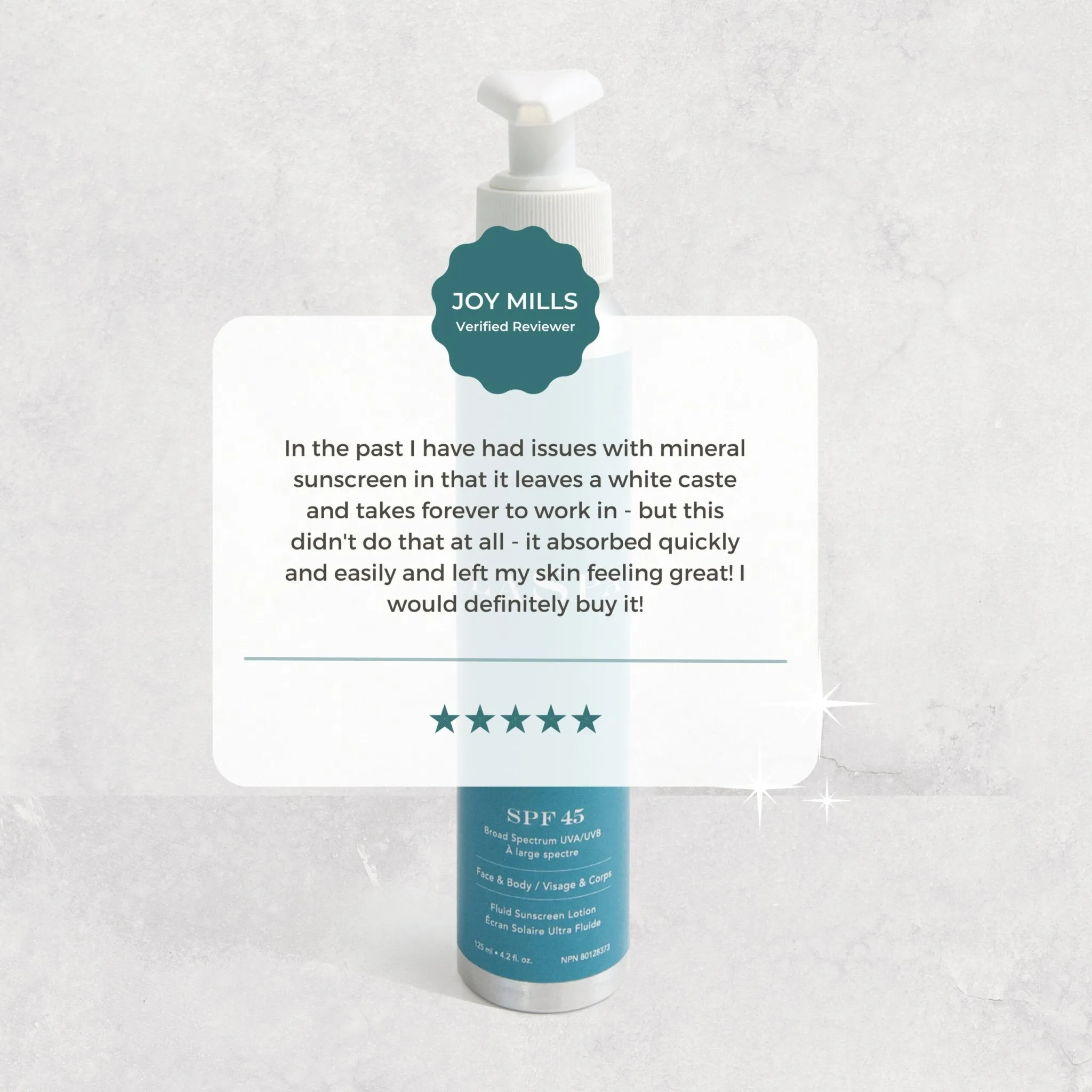 SPF45 Mineral Sunscreen Lotion