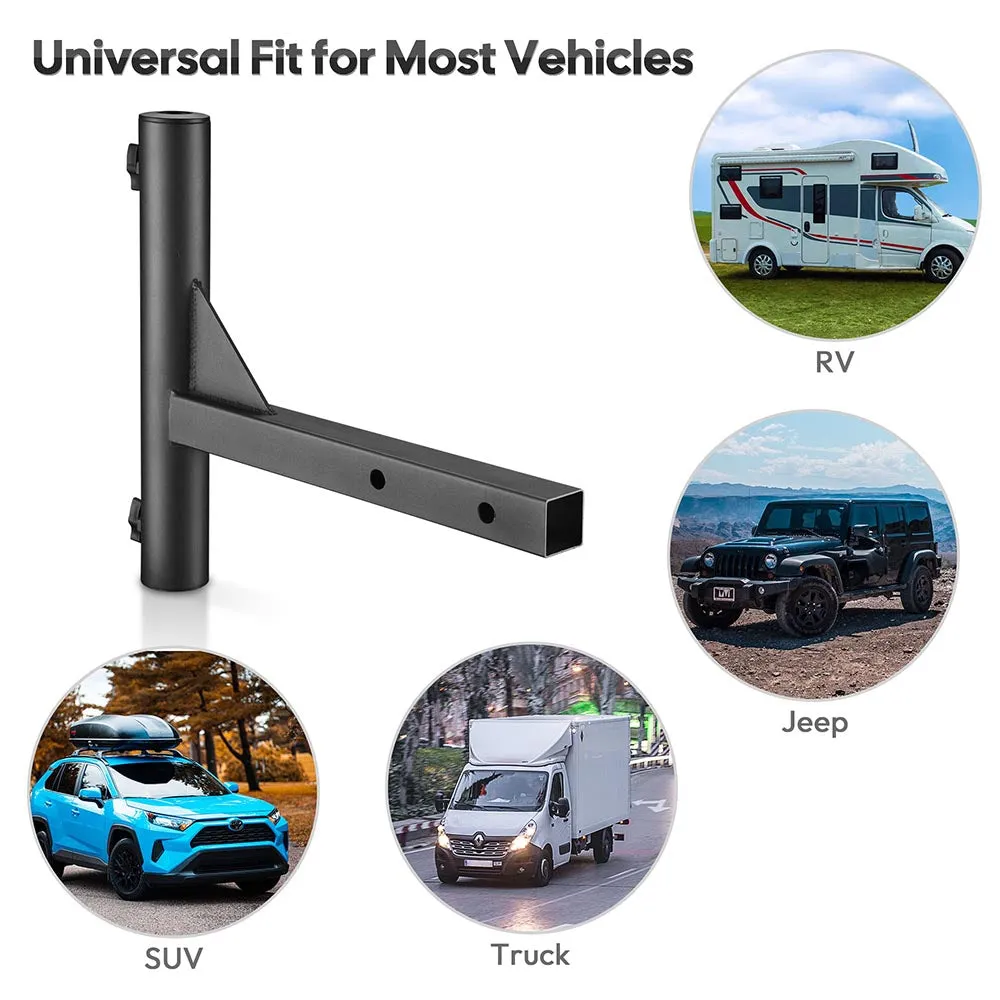 TheLAShop 2" Receiver Hitch Flag Pole Holder for 1" to 2" Poles