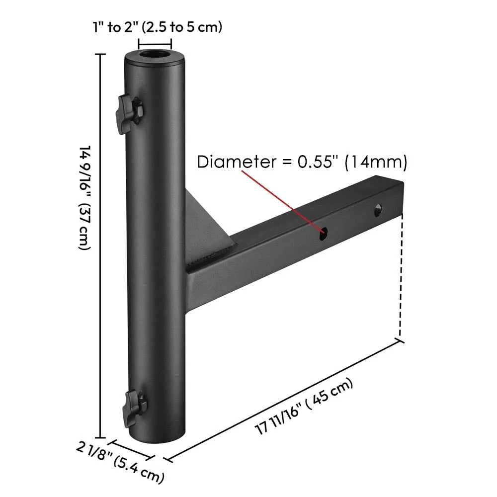 TheLAShop 2" Receiver Hitch Flag Pole Holder for 1" to 2" Poles